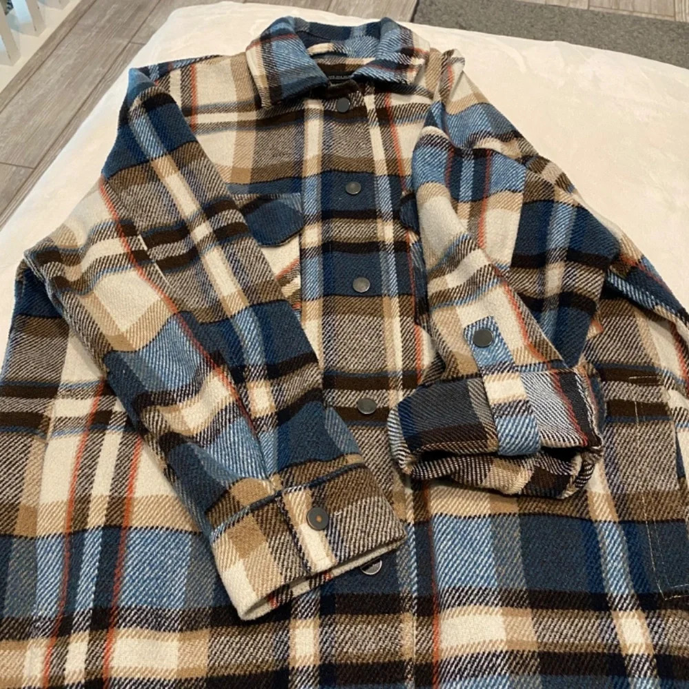 Zara Womens Plaid Shacket, Multicolored 16566 - Picture 4 of 10